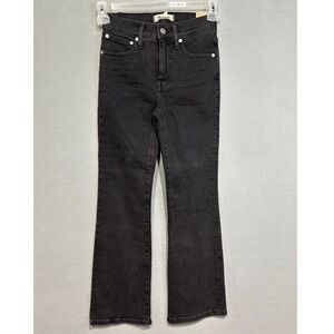 Madewell Cali Demi Boot Jeans Womens Size 25 Black Tencel Denim Magic Pockets